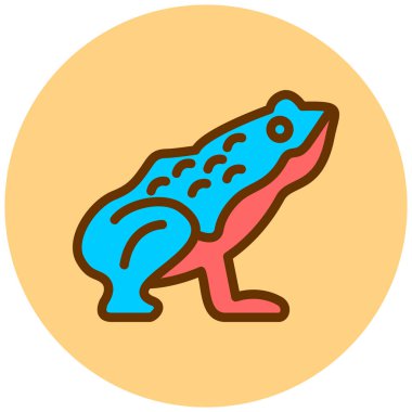 Kurbağa. Web simgesi basit illüstrasyon