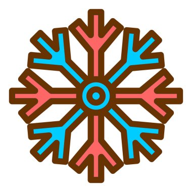 Kar tanesi. Web simgesi basit illüstrasyon