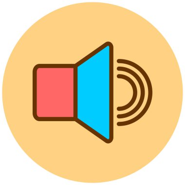 Ses. Web simgesi basit illüstrasyon