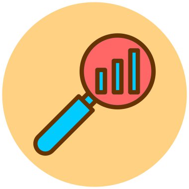 Analiz. Web simgesi basit illüstrasyon