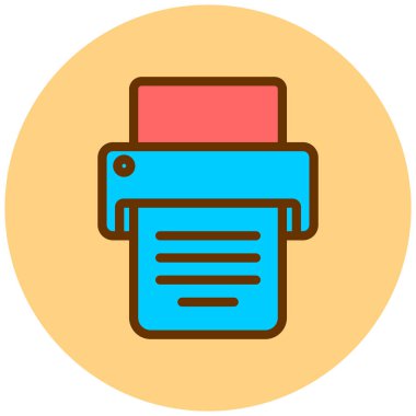 Yazıcı. Web simgesi basit tasarım