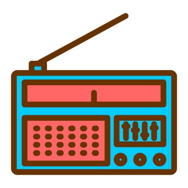 radyo simgesi vektör illüstrasyonu