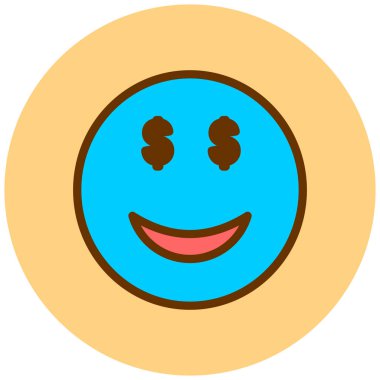 Gülen surat, vektör illüstrasyonu