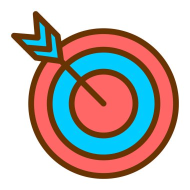 Hedef. Web simgesi basit illüstrasyon