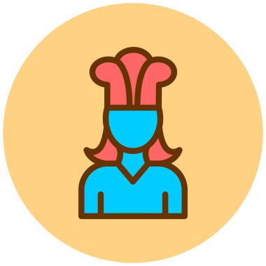 Şef. Web simgesi basit illüstrasyon