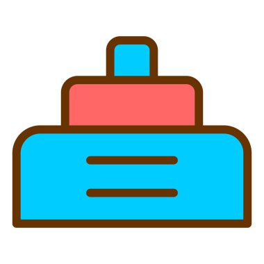 Otelde. Web simgesi basit illüstrasyon