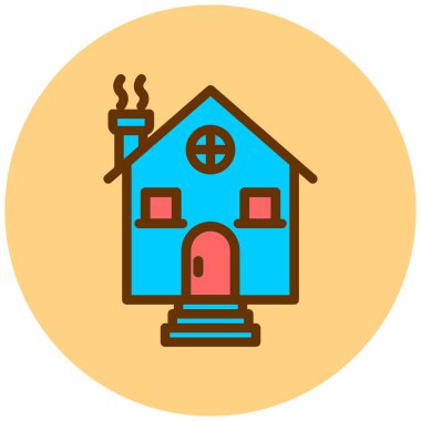 Bir ev simgesinin vektör illüstrasyonu