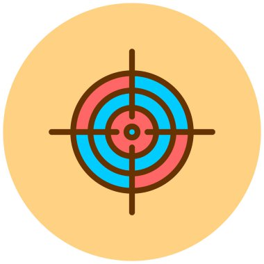 Hedef. Web simgesi basit illüstrasyon