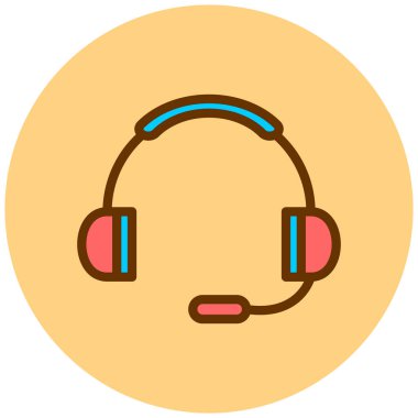 Kulaklık. Web simgesi basit tasarım