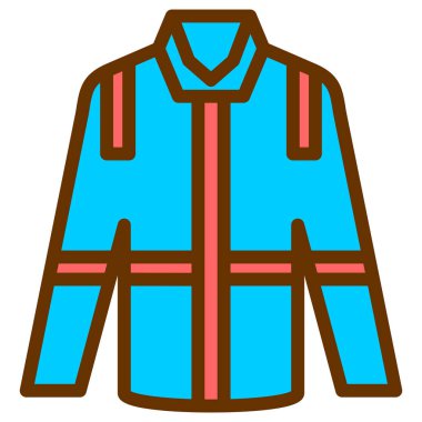 Ceket. Web simgesi basit illüstrasyon