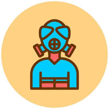 Maske. Web simgesi basit illüstrasyon