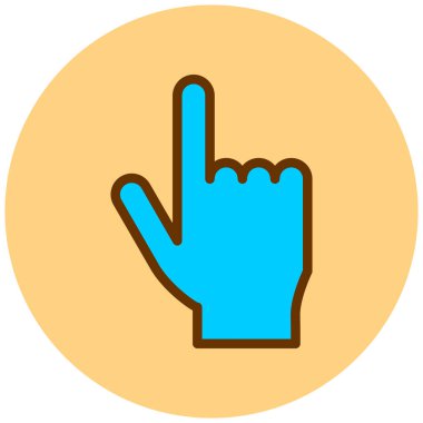 Parmak imleci. Basit resimleme