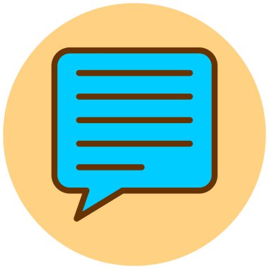 Konuş. Web simgesi basit illüstrasyon