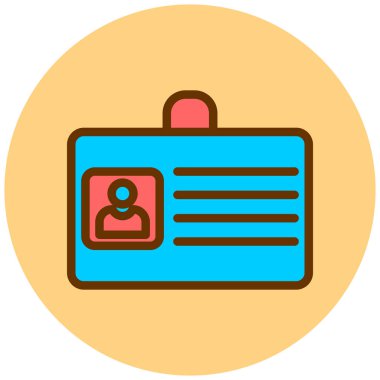 Kimlik kartı. Basit resimleme