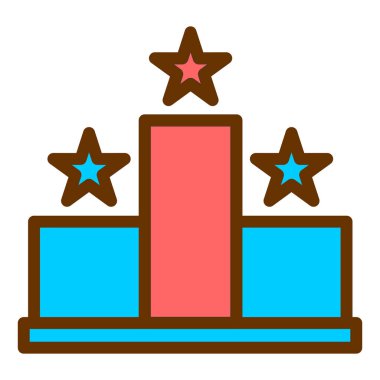 Podyum. Web simgesi basit illüstrasyon