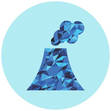 Volkan simgesi, vektör çizimi basit tasarım