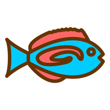 Balık. Web simgesi basit illüstrasyon