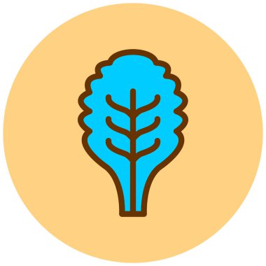 Yaprak. Web simgesi vektör illüstrasyonu