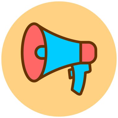 Megafon. Web simgesi basit illüstrasyon