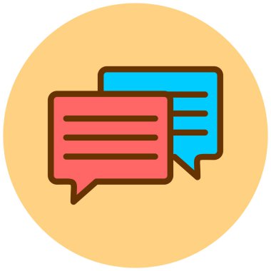 Konuş. Web simgesi basit illüstrasyon