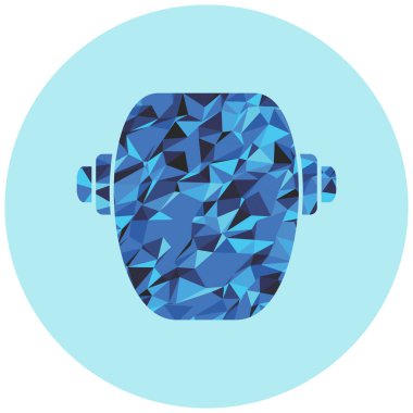 Mavi ve beyaz kalbin vektör çizimi