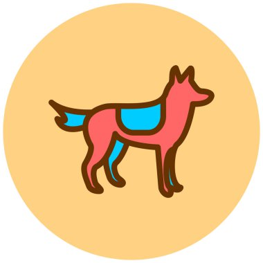 Köpek. Web simgesi basit illüstrasyon