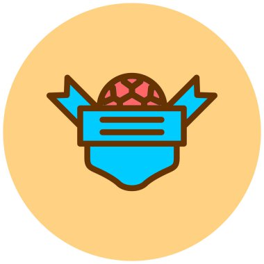 Futbol. Web simgesi basit illüstrasyon