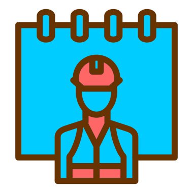 İnşaat işçisi. Basit tasarım