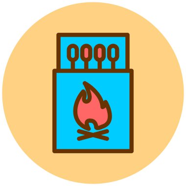 Yangın. Web simgesi basit illüstrasyon