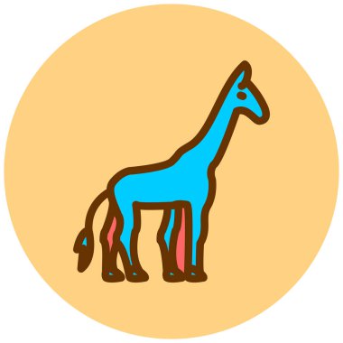 Zürafa. Web simgesi basit illüstrasyon