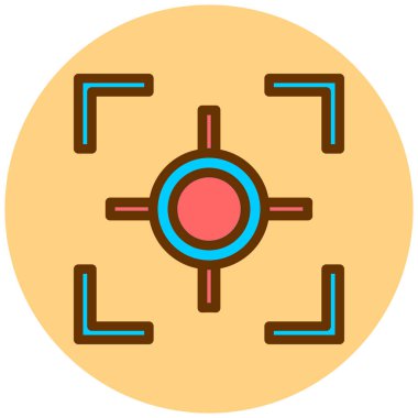 Hedef. Web simgesi basit illüstrasyon