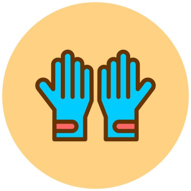 Eldiven. Web simgesi basit illüstrasyon