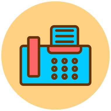 faks. Web simgesi basit illüstrasyon