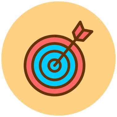 Hedef. Web simgesi basit illüstrasyon