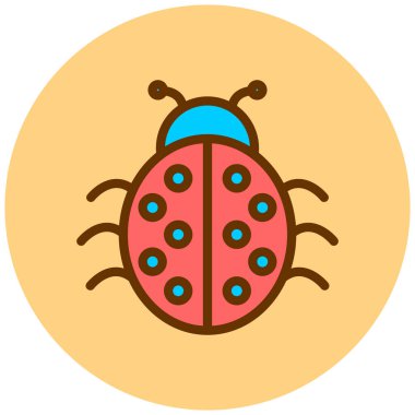 Böcek. Web simgesi basit illüstrasyon