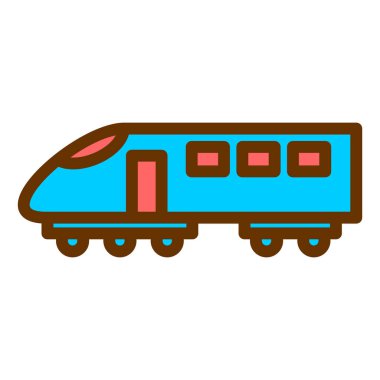 tren simgesi vektör illüstrasyonu