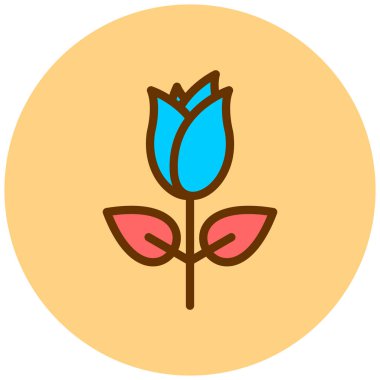 Lale. Web simgesi basit illüstrasyon