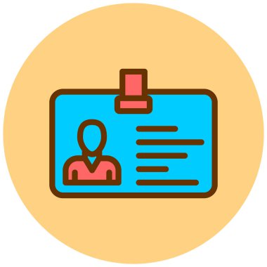 Kimlik kartı. Basit resimleme