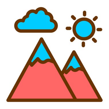 Dağ. Web simgesi basit tasarım