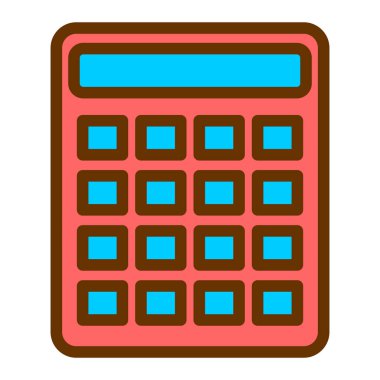 Hesap makinesi. Web simgesi basit illüstrasyon