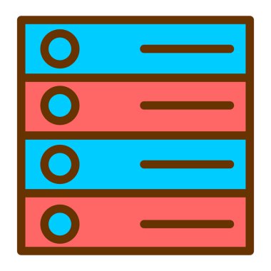 veritabanı. Web simgesi basit illüstrasyon