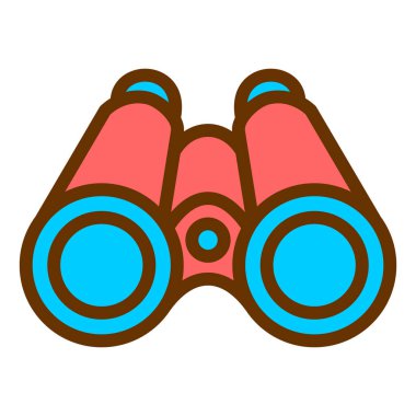 dürbün simgesi. Düz dizayn. vektör illüstrasyonu.