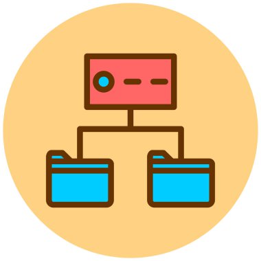 veritabanı. Web simgesi basit illüstrasyon