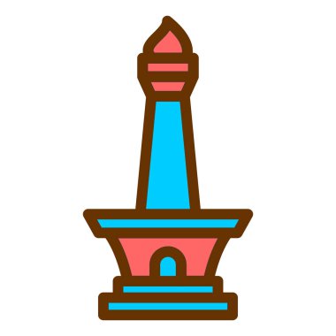 Bina. Web simgesi basit illüstrasyon