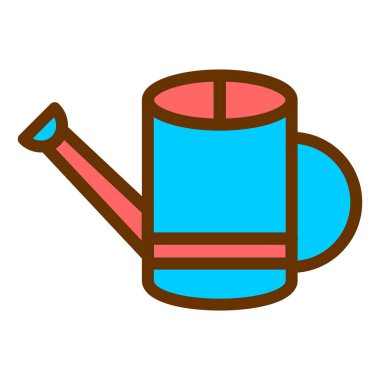 Sulama kutusu vektörü. İnce bir çizgi işareti. izole edilmiş sınır sembolü çizimi