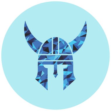 Mavi ve beyaz bir boğanın vektör çizimi