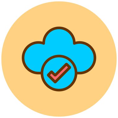 Bulut. Web simgesi basit illüstrasyon