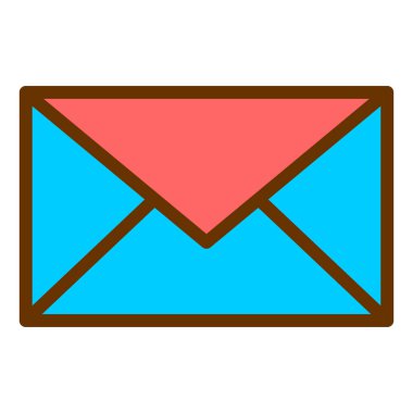 e- posta web simgesi vektör illüstrasyonu 