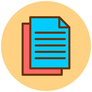 Belge. Web simgesi basit illüstrasyon