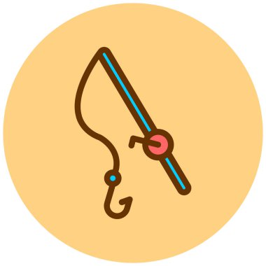 Balık oltası. Basit resimleme